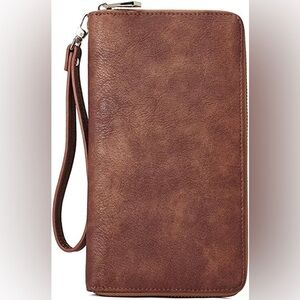 CLUCI Women Wallet Leather RFID Blocking With Wristlet